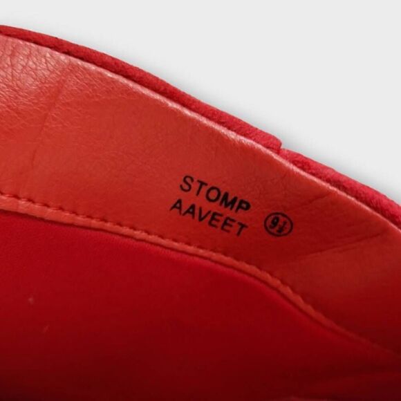 Dream Pairs Womens Boots Sz 9.5‎ Sianna Red Suede Heels Block Zip Chunky Ankle - Picture 7 of 9